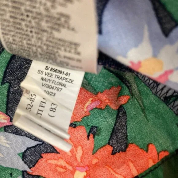 Old Navy Floral Babydoll Puff Sleeve Top Shirt Womens Size XL Smocked Colorful - Picture 9 of 12